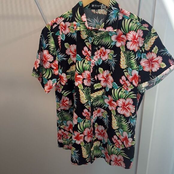 Men’s Allegra Hawaiian Floral Short Sleeve Men’s Button Down 46 Large - Picture 4 of 8